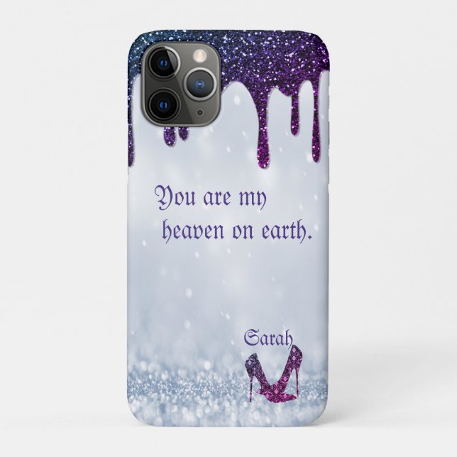 Purple Sequins Case-Mate iPhone Case (Back)