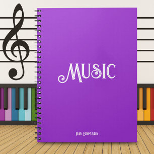 Purple Serenade: Personalized Music  Notebook