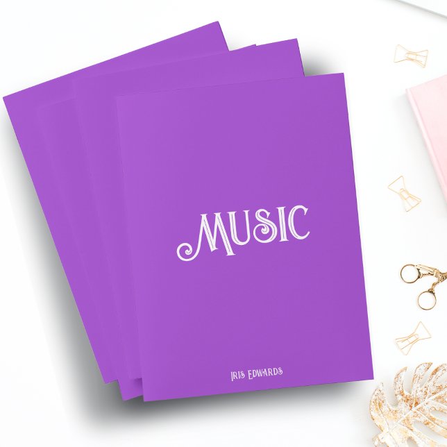 Purple Serenade: Personalized Music  Pocket Folder (Unleash Musical Creativity: Deep Purple Folder. Organize music, enhance practice, explore concepts.)