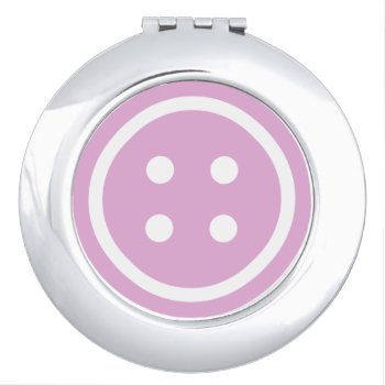 Purple Sewing Button Compact Mirror by imaginarystory at Zazzle