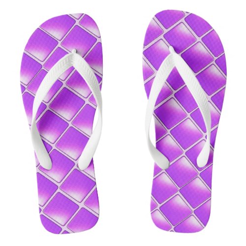 Purple Shaded Diamonds Flip Flops