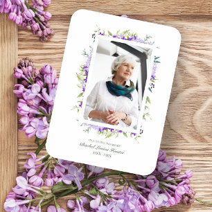 Purple Shades Garland In Loving Memory Photo Magnet