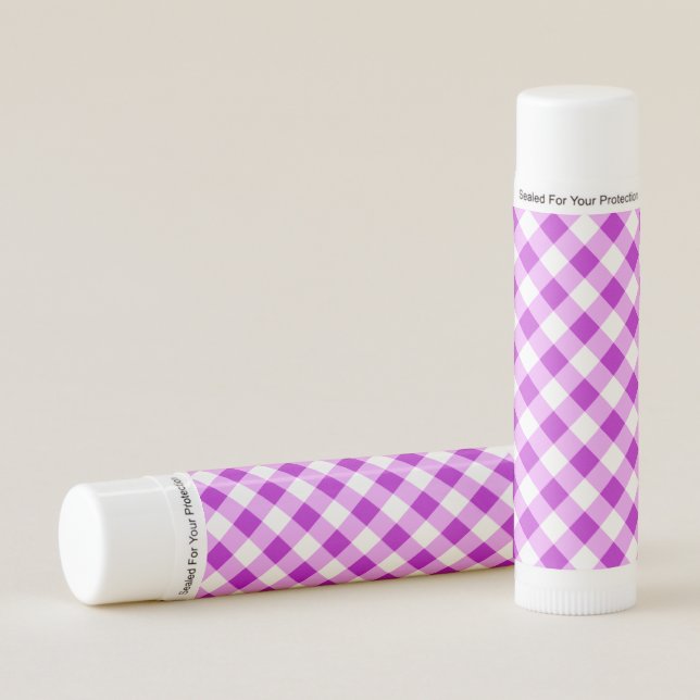 Purple Shades Gingham check Lip Balm (Front)