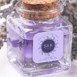 Purple Shades Wildflowers Wreath Wedding Sanitizer Square Sticker<br><div class="desc">Purple Shades Wildflowers Wreath Wedding Sanitizer Square Sticker. IMPORTANT NOTICE: This design is part of a collection and has other coordinated elements that you can find in my store. Sometimes it can be difficult to aesthealign and texts or initials on the designs, if so tell me and I'll do it...</div>