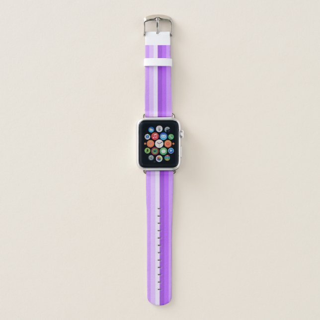 Purple shadow stripes apple watch band (Front)
