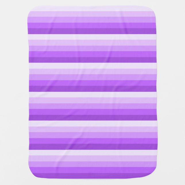 Purple shadow stripes baby blanket (Front)