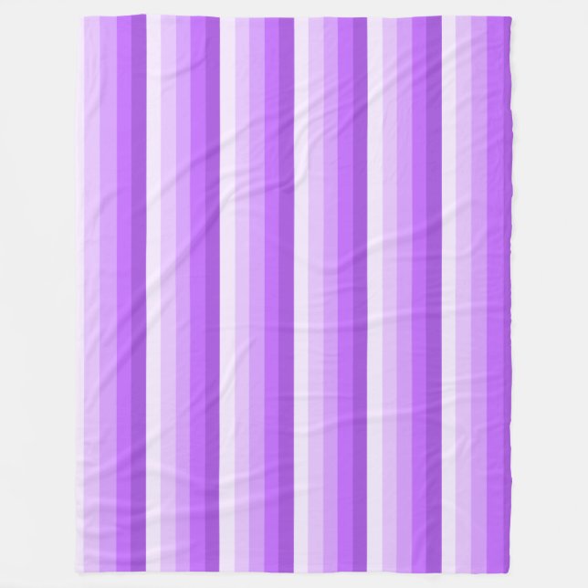 Purple shadow stripes fleece blanket (Front)