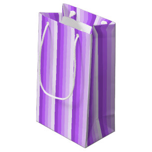 Purple shadow stripes small gift bag