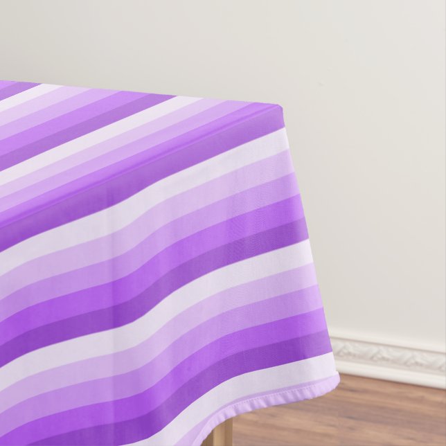 Purple shadow stripes tablecloth (In Situ)