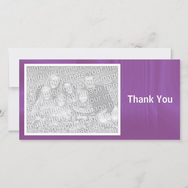 Purple Shadowed Thank You Card (Front)
