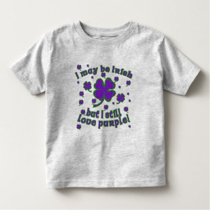 Purple Shamrock St. Patrick's Day Design Toddler T-shirt