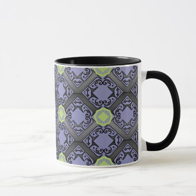purple shapes Mug (Right)