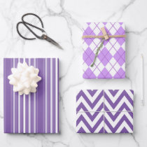 Purple Shapes Wrapping Paper Sheets