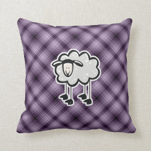 Purple Sheep Throw Pillow
