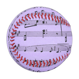Purple Sheet Music Baseball