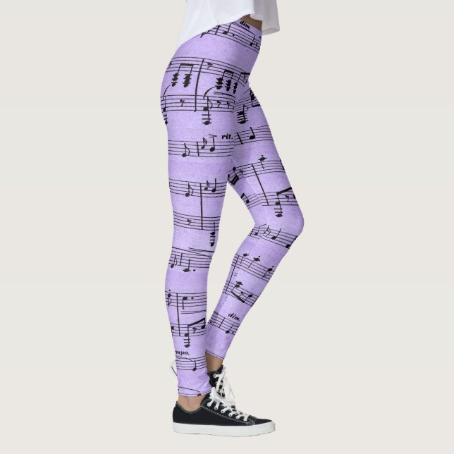 Purple Sheet Music Leggings (Right)