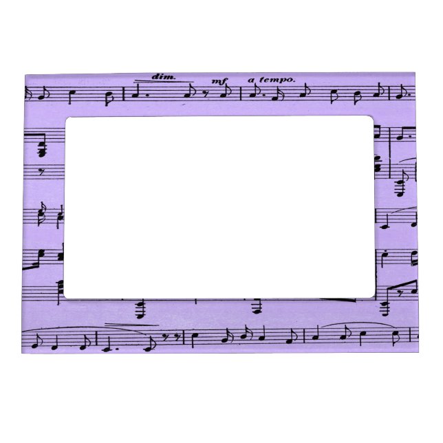 Purple Sheet Music Magnetic Frame (Front)
