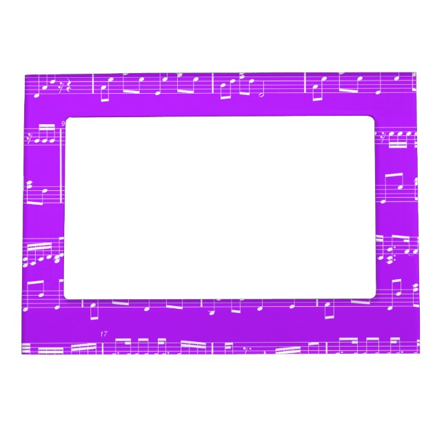 Purple Sheet Music Magnetic Picture Frame (Front)
