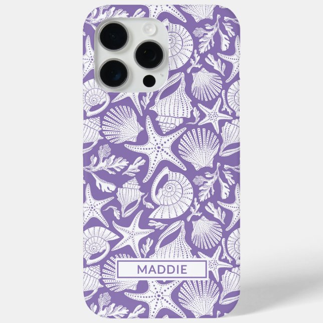 Purple Shells Personalized Case-Mate iPhone Case (Back)
