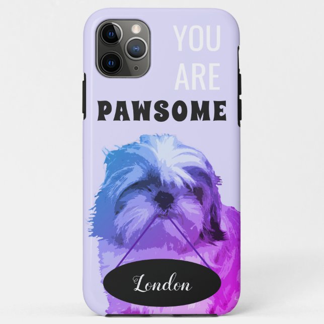 Purple Shih Tzu iPhone 11 Pro Max Case (Back)