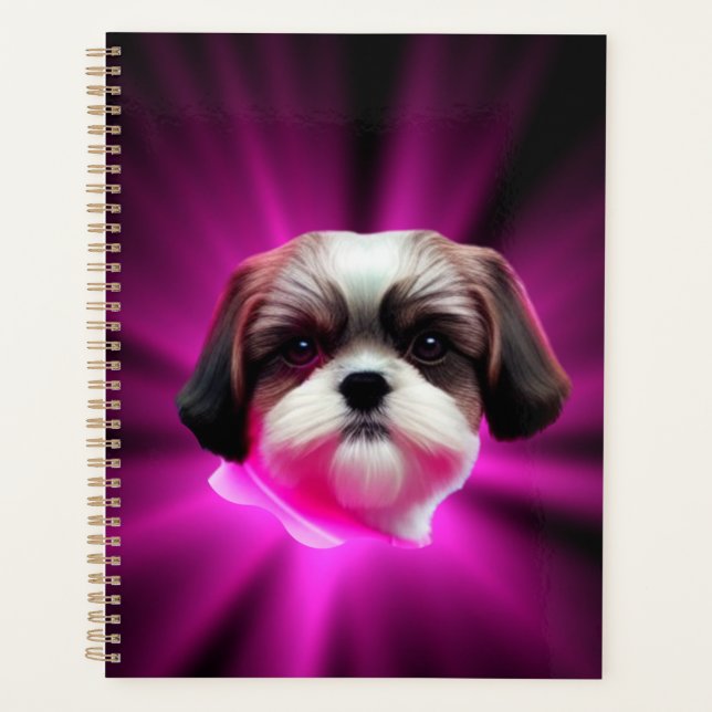 Purple Shih Tzu   Planner (Front)
