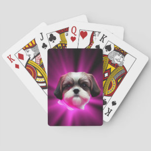Purple Shih Tzu Poker Cards