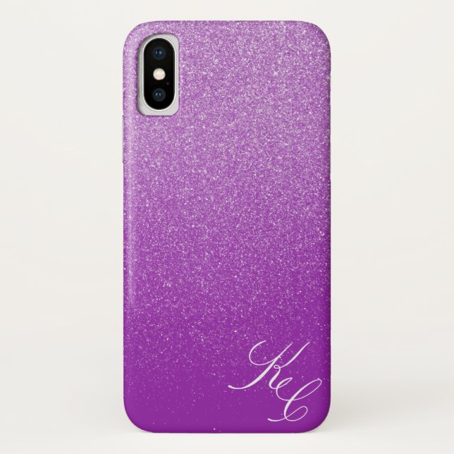 Purple Shimmer Dust Personalized Phone Case (Back)