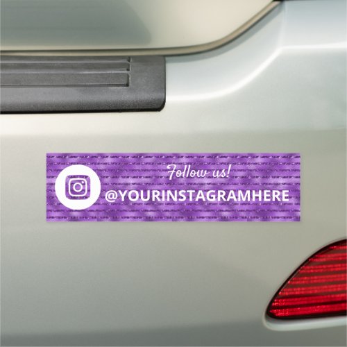 Purple Shimmer Social Media Instagram Car Magnet