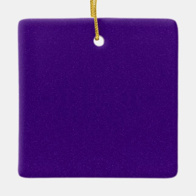 Purple Shimmer Square Ornament – Customizable (Front)