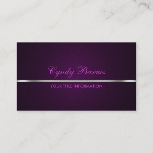 Purple Shimmer with Silver Business Card
