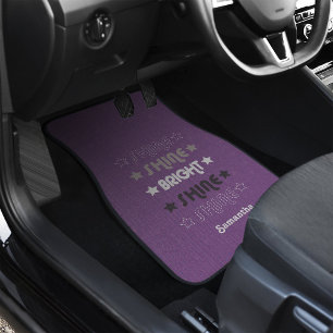Purple Shine. Shine. Bright. Shine. Shine. Car Floor Mat
