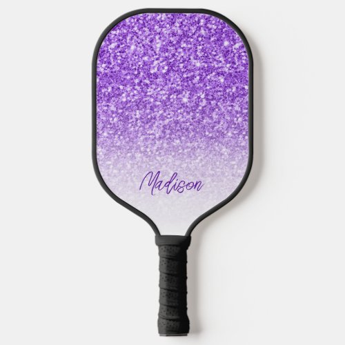 Purple Shiny Glitter Pickleball Paddle