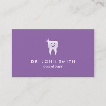 Purple Shiny Smiling Tooth Dental Appointment by superdazzle at Zazzle