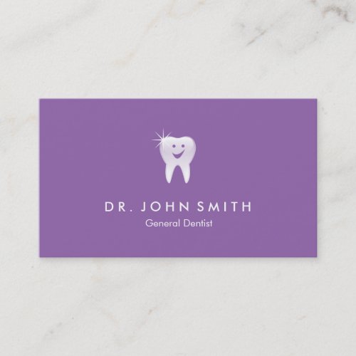 Purple Shiny Smiling Tooth Dental Appointment