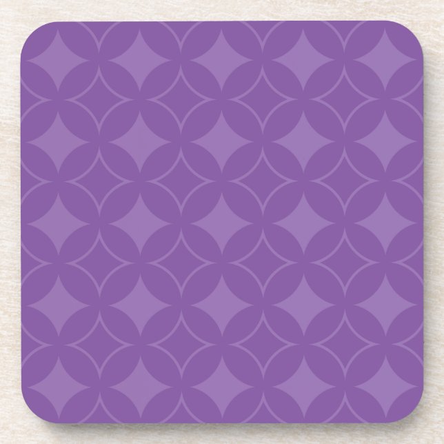 Purple shippo pattern beverage coaster (Front)