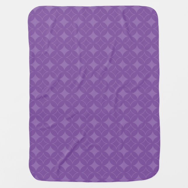 Purple shippo pattern stroller blanket (Front)