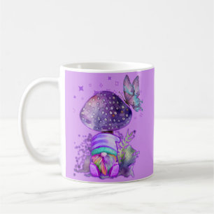 Purple Shroom & Gnome Coffee Mug