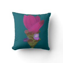 Purple Siam Tulip Decorative Pillow