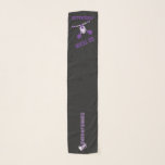 Purple Silhouette Cute Cheerleader  Scarf<br><div class="desc">🥇AN ORIGINAL COPYRIGHT DESIGN by Donna Siegrist ONLY AVAILABLE ON ZAZZLE! Cheerleader Scarves ready for you to personalize. Makes a great gift for a cheerleader. Available in several colors. ✔NOTE: ONLY CHANGE THE TEMPLATE AREAS NEEDED! 😀 If needed, you can remove the text and start fresh adding whatever text and...</div>