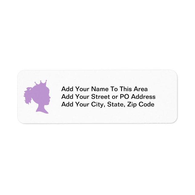 Purple Silhouette Princess T-shirts and Gifts Label (Front)