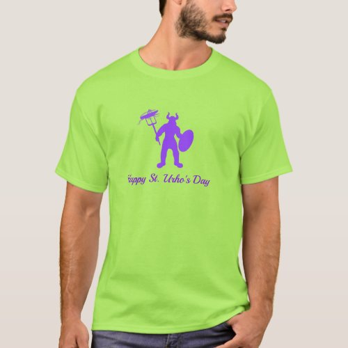 Purple Silhouette St Urhos Day T_Shirt