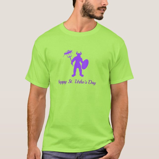 Purple Silhouette St. Urho's Day T-Shirt (Front)