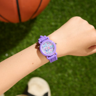 Purple Silicone Personalized Kids' Watch
