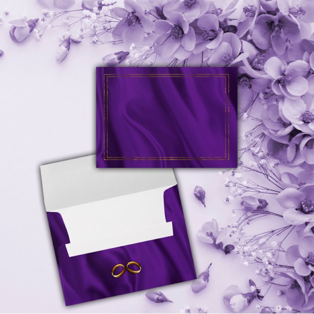 Purple Silk and Gold Wedding Envelope (Creator Uploaded)