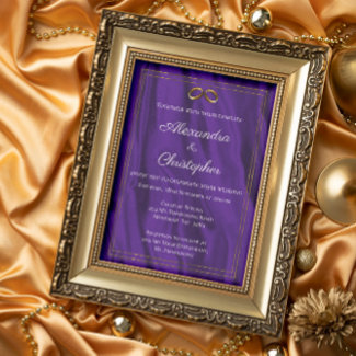 Purple Silk and Gold Wedding