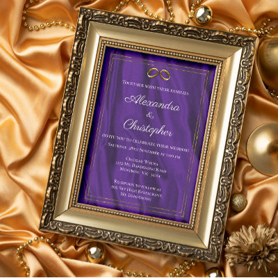 Purple Silk and Gold Wedding