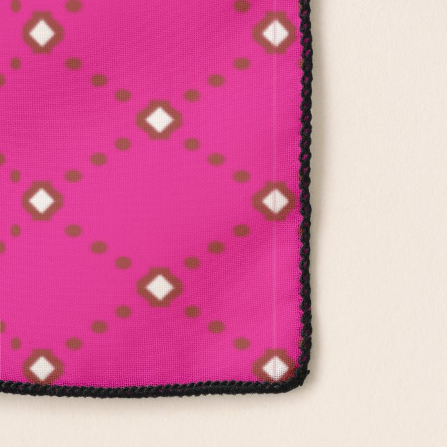 Purple Silk Polka Dot Scarf | Printed Poncho (Detail)