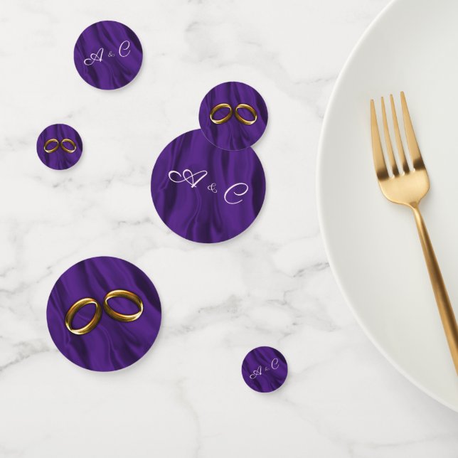 Purple Silk Wedding Confetti (Group)