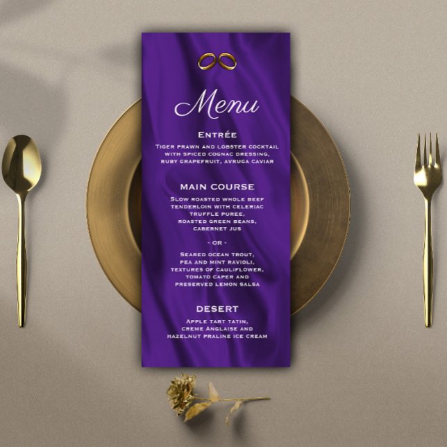 Purple Silk Wedding Menu (Creator Uploaded)