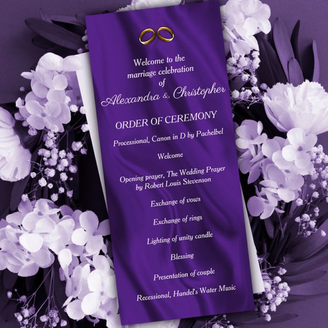 Purple Silk Wedding Program (Creator Uploaded)